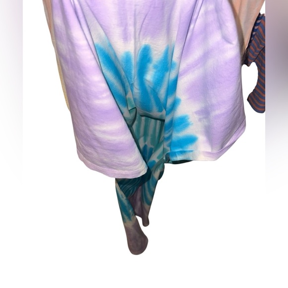 EUC Lands' End Quarter Zip Striped Fleece Dress & Tie Dye Rainbow Maxi Dress XL - Picture 9 of 11